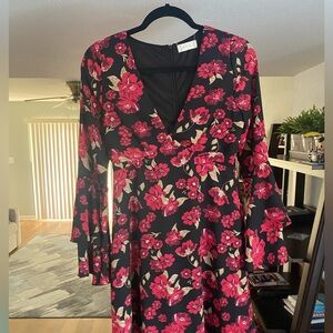 Altar’s State red and black floral dress